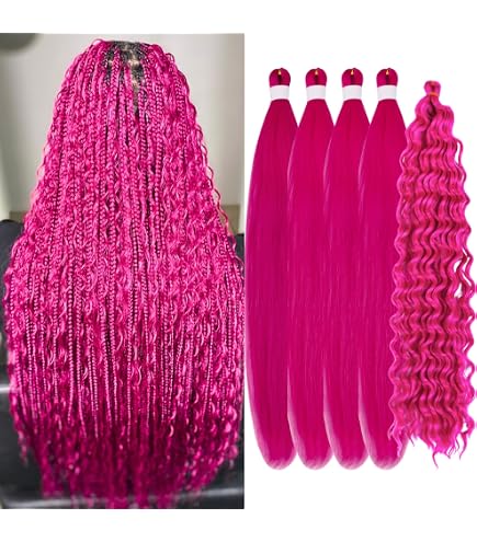 Amazon.com : Magenta Curly Ocean Wavy Braiding Hair Deep Wave